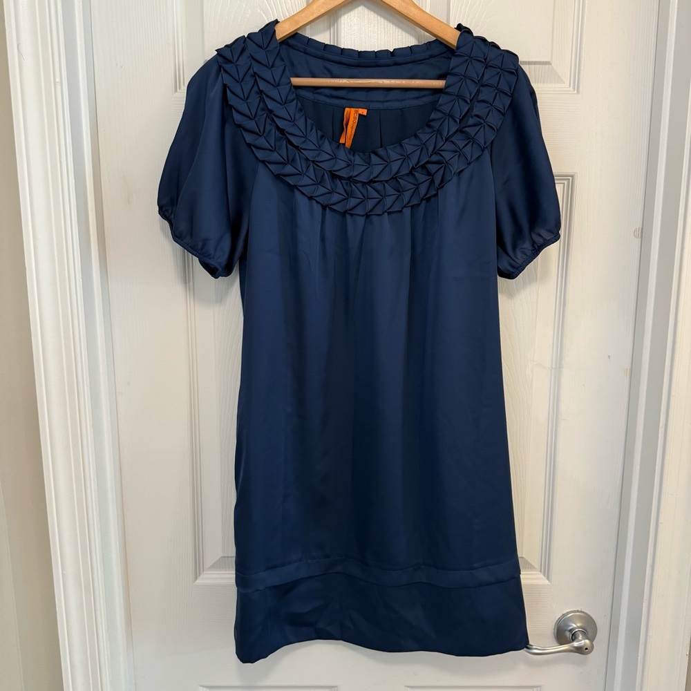 Nwot Bcbgeneration Reverse Pleat Charmeuse Shift … - image 1